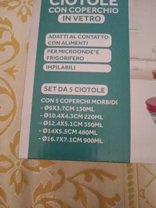 Set 5 Ciotole Vetro MD CASA