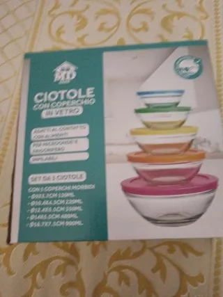 Set 5 Ciotole Vetro MD CASA