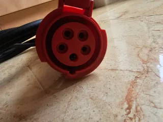 Base Industrial 16A 5 Polos + Cable 2m