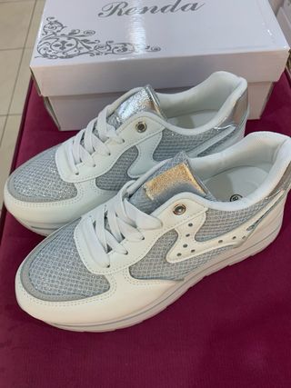 Scarpe Renda donna suola alta