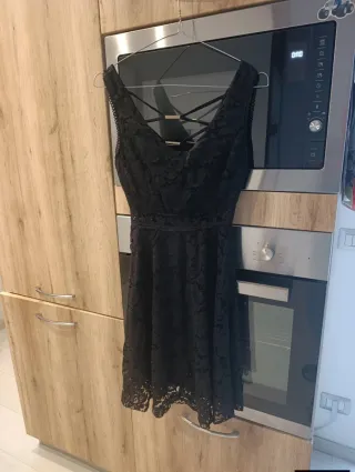 Vestito in pizzo nero taglia unica