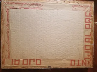 Cuadro bordado japonés paisaje río
