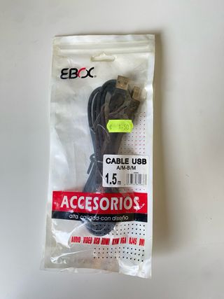 Cable USB EBOX 1.5m A/M-B/M