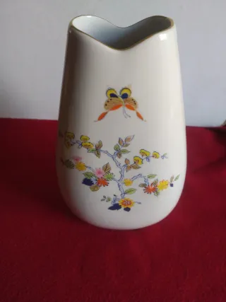 Vaso ceramica Limoges decorato floreale