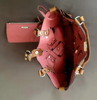 Bolso Prada Mujer Marrón y Dorado