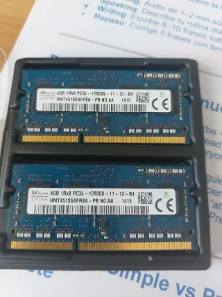 2x SK hynix 4GB DDR3L Laptop RAM PC3L-12800S