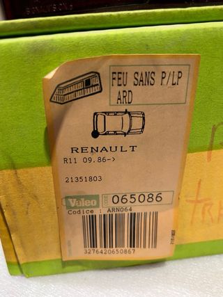 Piloto trasero derecho Renault 11 fase 2