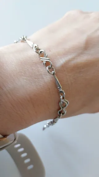 Set bracciale e orecchini vintage argento