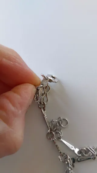 Set bracciale e orecchini vintage argento