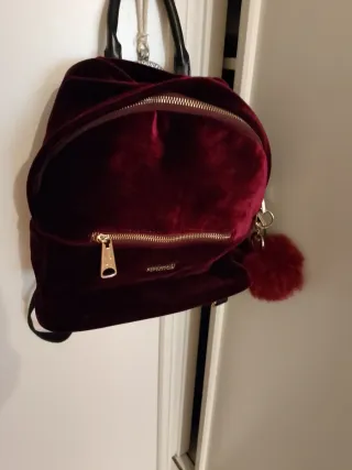Mochila terciopelo granate Pepe Moll