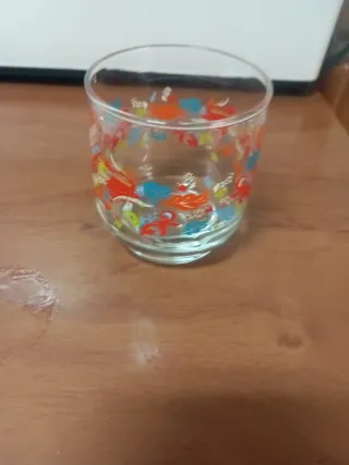 Vaso de cristal Rosario multicolor