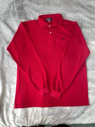 Polo Ralph Lauren Manga Larga Rojo