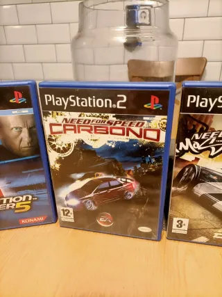 Consola PlayStation 2 Negra + Juegos