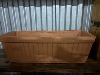 Maceta Rectangular de Cerámica Marrón