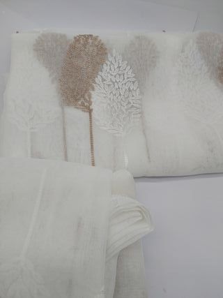 MIULEE Tende da Salone Moderne (14' x 260 cm) con Ricamo a Foglie 2 Pezzi, Bellissime Tende Visillo per Camera da Letto