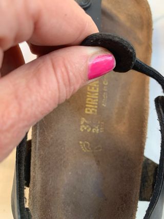 Sandali Birkenstock Pelle Nera Tg 37