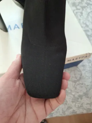 Botín elástico calcetín tacón Zara negro