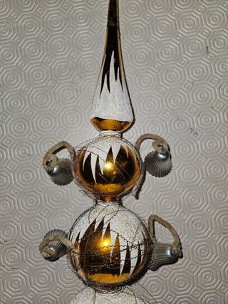 Puntale Albero Natale Antico Oro Campane