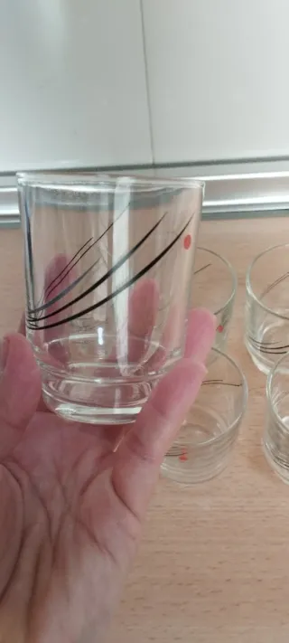 Set 6 Vasos Licor Vintage Diseño Retro