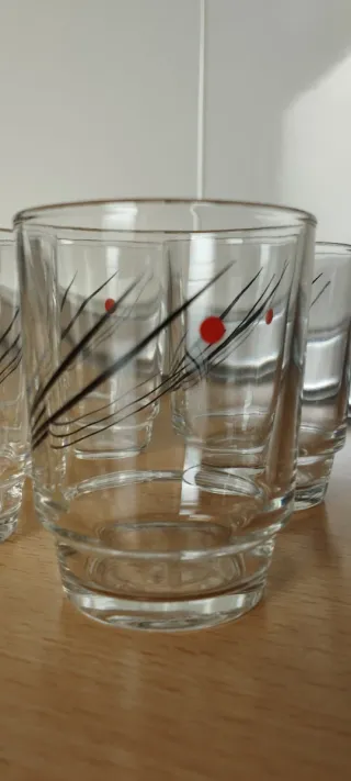 Set 6 Vasos Licor Vintage Diseño Retro