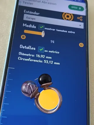 Anillo cristal negro y morado