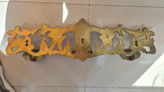 Perchero de bronce macizo estilo barroco