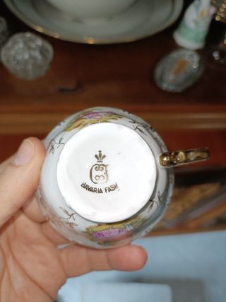 Servizio da caffè Bavaria da 6 in porcellana e oro