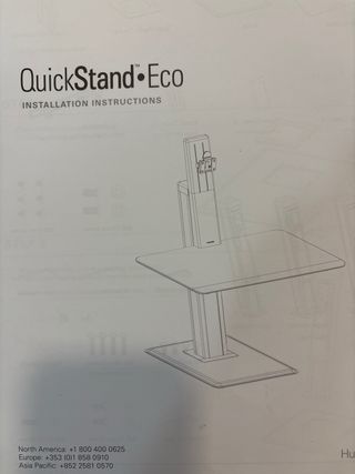Escritorio Elevable Blanco para 2 pantallas.