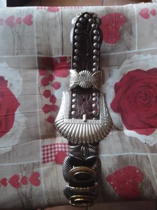 Cintura donna pesante marrone/argento