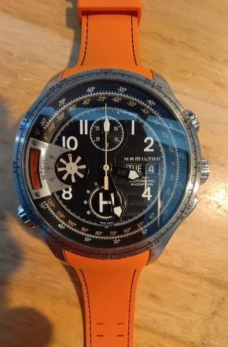 Hamilton Khaki X-Copter Negro Naranja