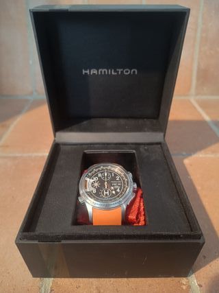 Hamilton Khaki X-Copter Negro Naranja