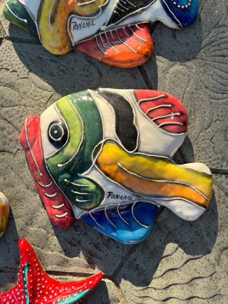 Figuras de peces y estrella de mar pared