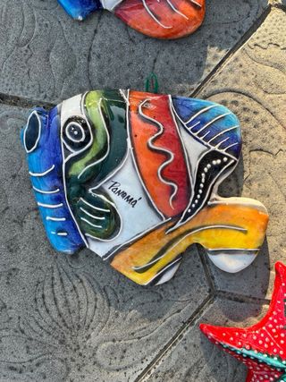 Figuras de peces y estrella de mar pared