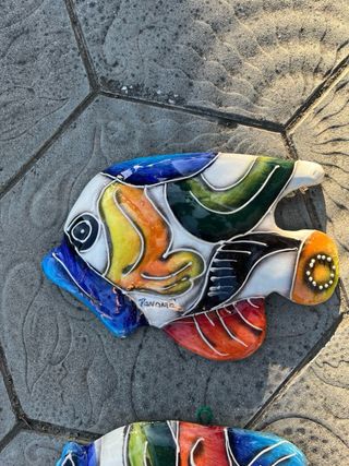 Figuras de peces y estrella de mar pared