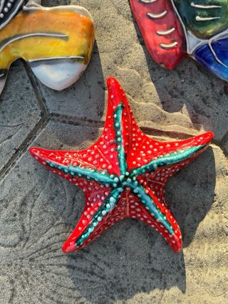 Figuras de peces y estrella de mar pared