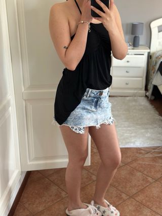 Mini Saia Cintura Baixa Vintage