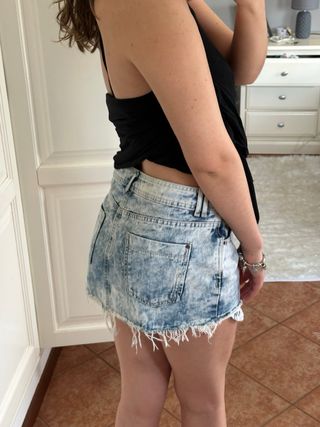 Mini Saia Cintura Baixa Vintage