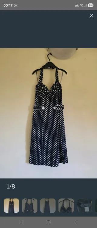 Vestito estivo donna elegante pois nero e bianco