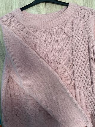 Jersey Primark rosa punto talla XL, como nuevo