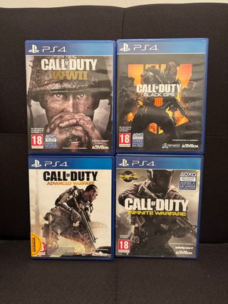 4 Juegos Call of Duty PS4 (WWII, Black Ops, AW, IW