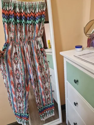 Mono largo palabra de honor estampado