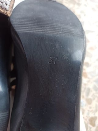 Tacones Flamenca Piel Negros