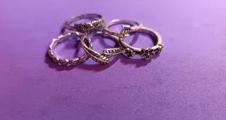 Set anelli donna argento