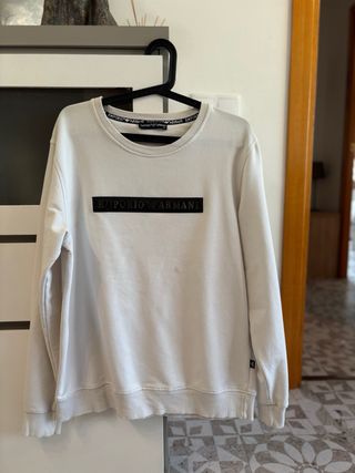 Sudadera Emporio Armani Beige Negra