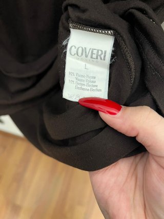 Maglia Coveri Marrone Taglia L con Strass e Scollo