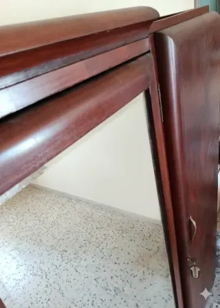 Armadio vintage legno massello con specchio