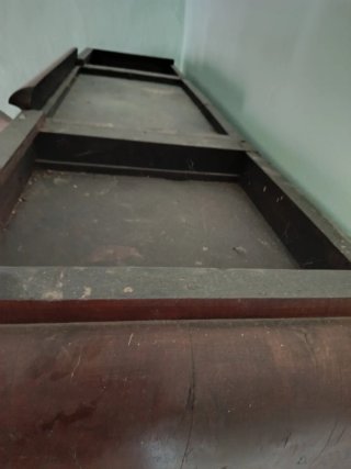 Armadio vintage legno massello con specchio