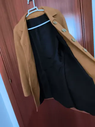 Chaqueta Safari Piel Melocoton Marrón