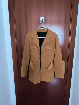 Chaqueta Safari Piel Melocoton Marrón