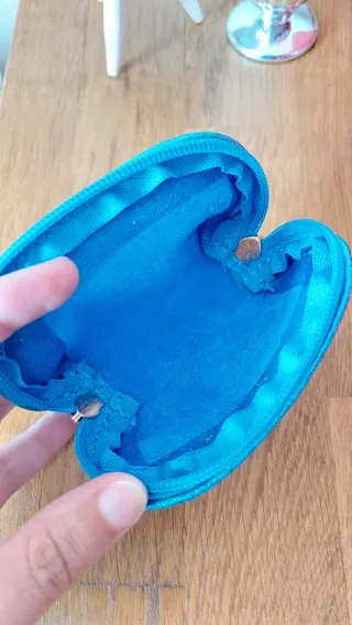 Monedero azul de piel vuelta Nuevo!